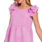 Zenana Double Gauze Acid Washed Tiered Ruffle Peplum Top Tops
