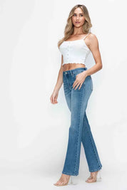 bytos Full Size Cat's Whiskers Mid Rise Bootcut Jeans | Jeans Daverri Fashions