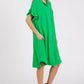 Mittoshop Button Down Flounce Sleeve Dress with Pockets - DAVERRI FASHIONS