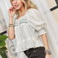 ADORA Smocked Puff Sleeve Peasant Blouse - DAVERRI FASHIONS