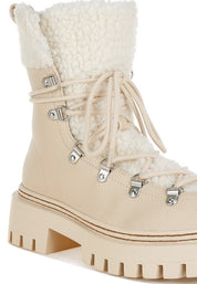 Omul Fleece & Faux Leather Boots | Boots Daverri Fashions