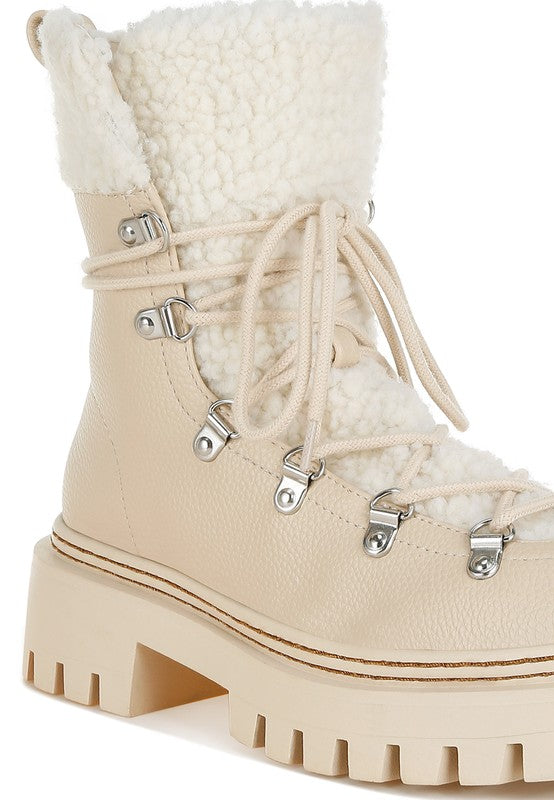 Omul Fleece & Faux Leather Boots | Boots Daverri Fashions