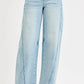 RISEN Full Size Mid Rise Fit Barrel Jeans LIGHT Jeans