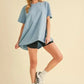 Aemi+Co Round Neck Short Sleeve Oversized T-Shirt - DAVERRI FASHIONS