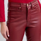 Judy Blue High Waist Tummy Control Faux Leather Straight Pants Plus Size - DAVERRI FASHIONS