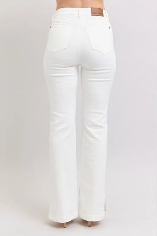 Judy Blue Full Size High Waist Side Slit Slim Bootcut Jeans Plus Size