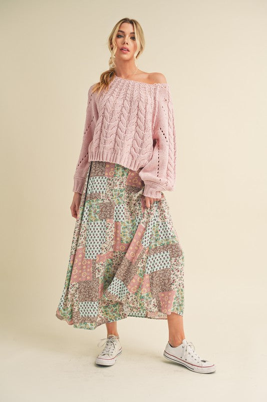 Aemi + Co Printed Maxi Skirt Skirts