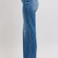 Judy Blue Full Size High Waist Contrast Thread Straight Plus Size