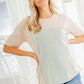 Heimish Contrast Round Neck Short Sleeve T-Shirt T-Shirts