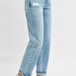 RISEN Full Size High Rise Ankle Boyfriend Distressed Jeans Plus Size