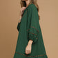 Umgee Textured Babydoll Dress with Leopard Trim