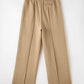 Women’s tan drawstring waist wide-leg pants with pockets