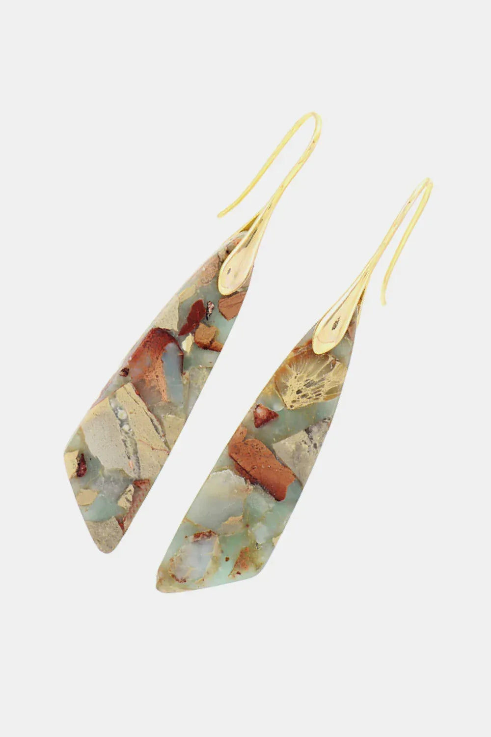 Handmade Natural Stone Dangle Earrings - DAVERRI FASHIONS