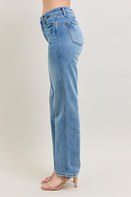 Judy Blue Tummy Control Vintage Wash Straight Jeans Jeans