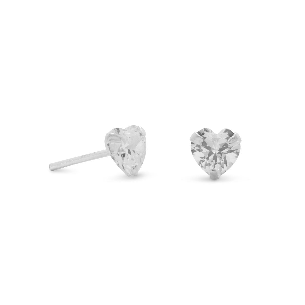 Heart CZ Stud Earrings Default Title Earrings