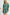 Umgee Metallic Leopard Print V-Neck Kimono Dress TEAL