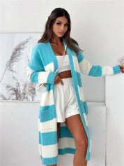 Color Block Open Front Cardigan | Cardigans Daverri Fashions