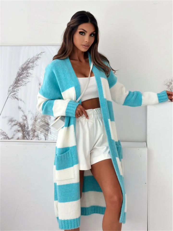 Color Block Open Front Cardigan | Cardigans Daverri Fashions
