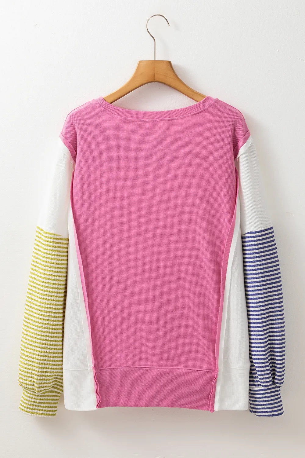 Exposed Seam Contrast Long Sleeve Sweatshirt | Sweatshirts Daverri Fashions