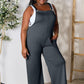 Double Take Full Size Wide Strap Overall with Pockets Overalls