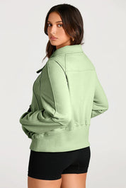 Half Zip Long Sleeve Sweatshirt | Sweatshirts Daverri Fashions