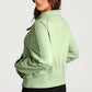Daverri Fashions Half Zip Long Sleeve Sweatshirt - DAVERRI FASHIONS