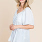 Lime 'N' Chili Thin Striped with Tie Front Babydoll Top