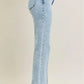 Judy Blue Full Size High Waist Stone Wash Straight Jeans Plus Size - DAVERRI FASHIONS