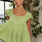 ADORA Ruffle Sleeve Babydoll Tunic Top Tops