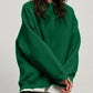 Round Neck Dropped Shoulder Long Sleeve Sweatshirt - DAVERRI FASHIONS