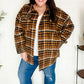 Put Together Rust Plaid & Animal Print Button Down Jacket - DAVERRI FASHIONS