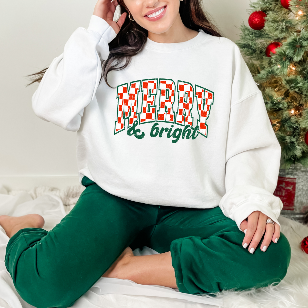 Merry and Bright Graphic Sweatshirt Womens