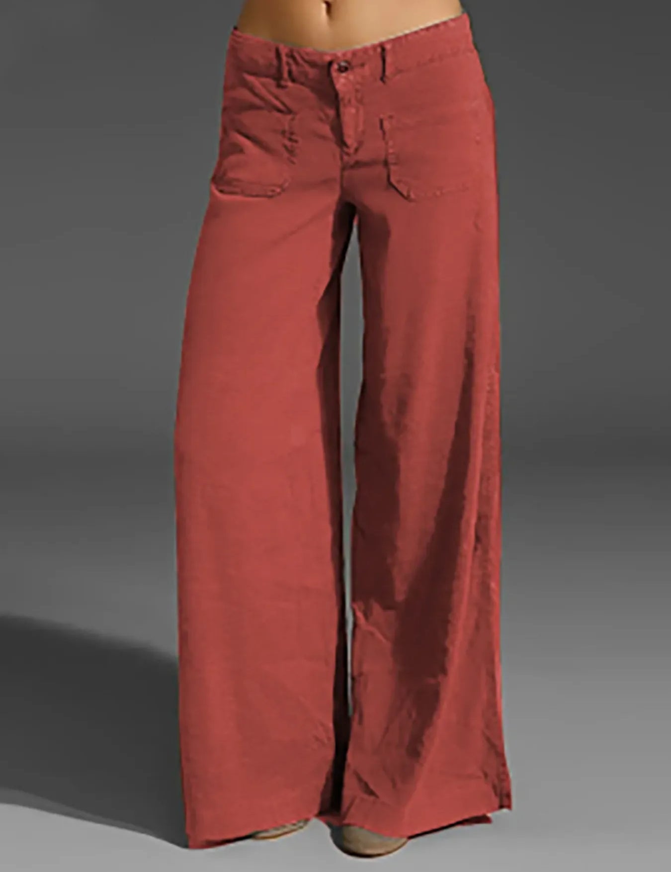 Orange Red Full Size Wide Leg Jeans with Pockets Plus Size | Jeans Daverri Fashions