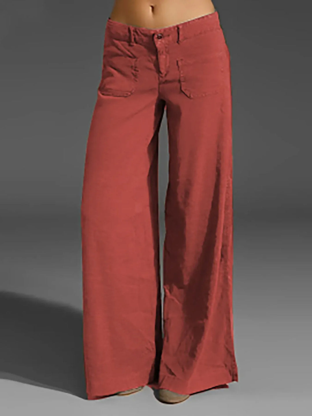 Orange Red Full Size Wide Leg Jeans with Pockets Plus Size | Jeans Daverri Fashions