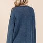 Mineral Wash Patch Pocket Cut Edge Sweater Sweaters