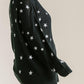 Umgee Full Size Star V-Neck Long Sleeve Sweater Plus Size