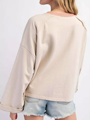 Plaid Flower Patched Round Neck T-Shirt | T-Shirts Daverri Fashions