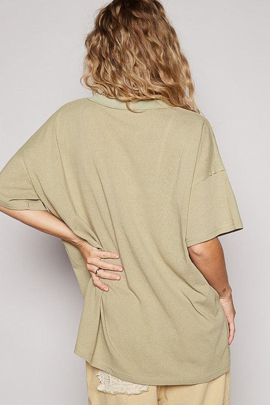 POL V-Neck Half Sleeve T-Shirt T-Shirts