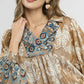 Umgee Floral Boho Blouse with Scalloped Hem