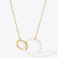 Pearl Hoop Link Pendant Necklace - DAVERRI FASHIONS