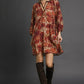Umgee Animal Print Boho Tunic Dress with Contrast Trim Detail - DAVERRI FASHIONS