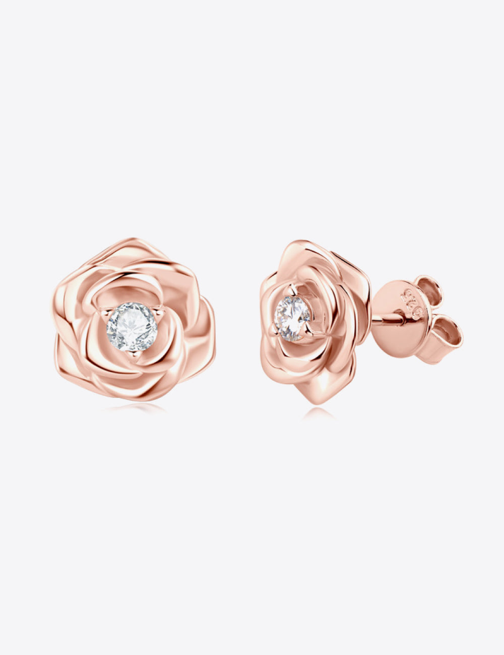 Adored Moissanite Flower 925 Sterling Silver Earrings | Silver Earrings Daverri Fashions