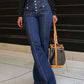 Flare Jeans with Pockets - DAVERRI FASHIONS