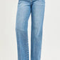 RISEN Slouchy Straight light-wash blue high-rise denim jeans