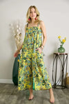 ADORA Elastic Detail Tropical Jumpsuit - DAVERRI FASHIONS