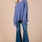 Ces Femme Asymmetrical Long Sleeve top - DAVERRI FASHIONS