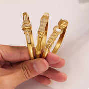 18K Gold-Plated Zircon Bracelet | Bracelets Daverri Fashions