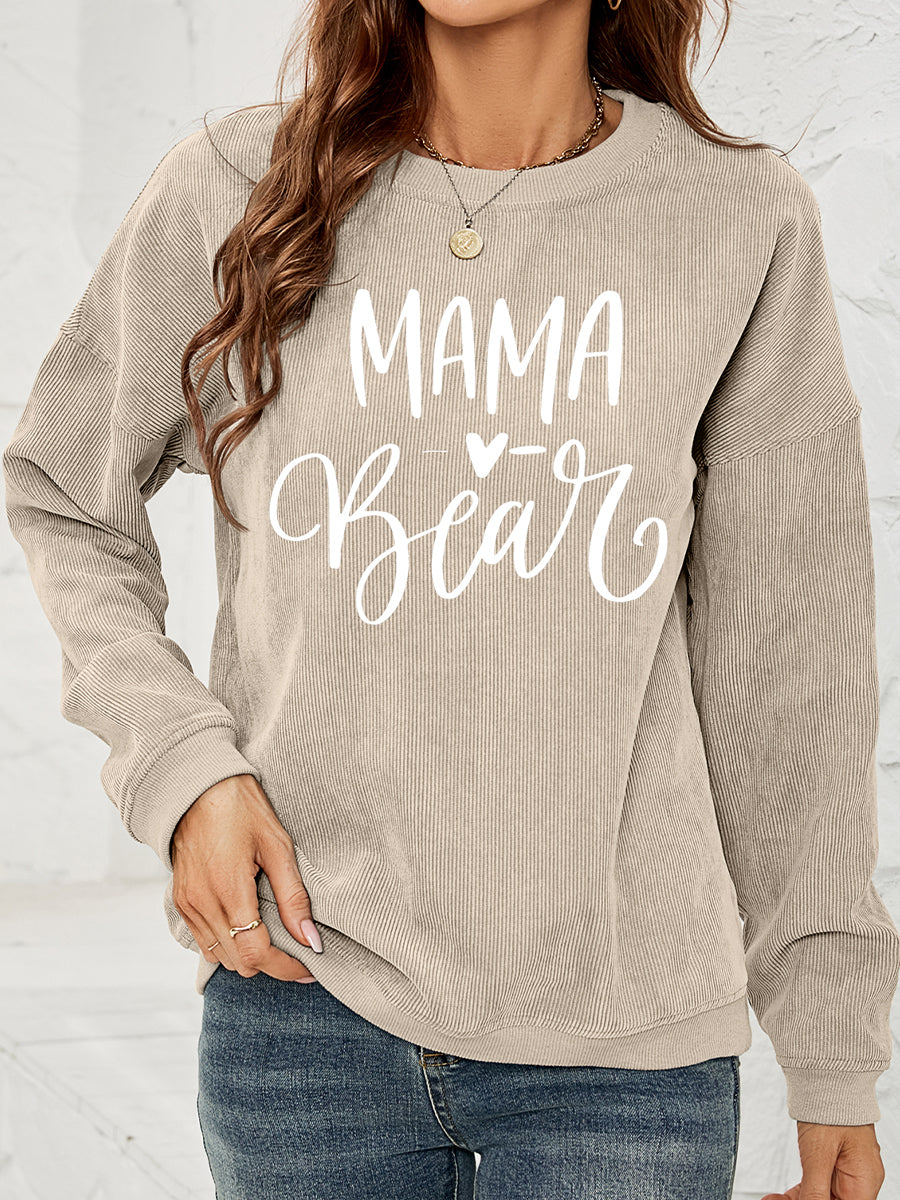 MAMA Graphic Round Neck Sweatshirt | Sweatshirts Daverri Fashions