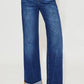 RISEN Full Size Tummy Control High Rise Wide Leg Cuffed Jeans Plus Size DARK Jeans