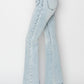 High Rise Front Patch Pocket Flare Jeans Jeans